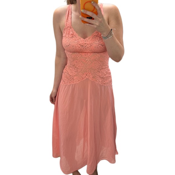 Vintage Delicates Chiffon Sheer Nightgown Negligee Gown Maxi Lace Size S… - Picture 4 of 15